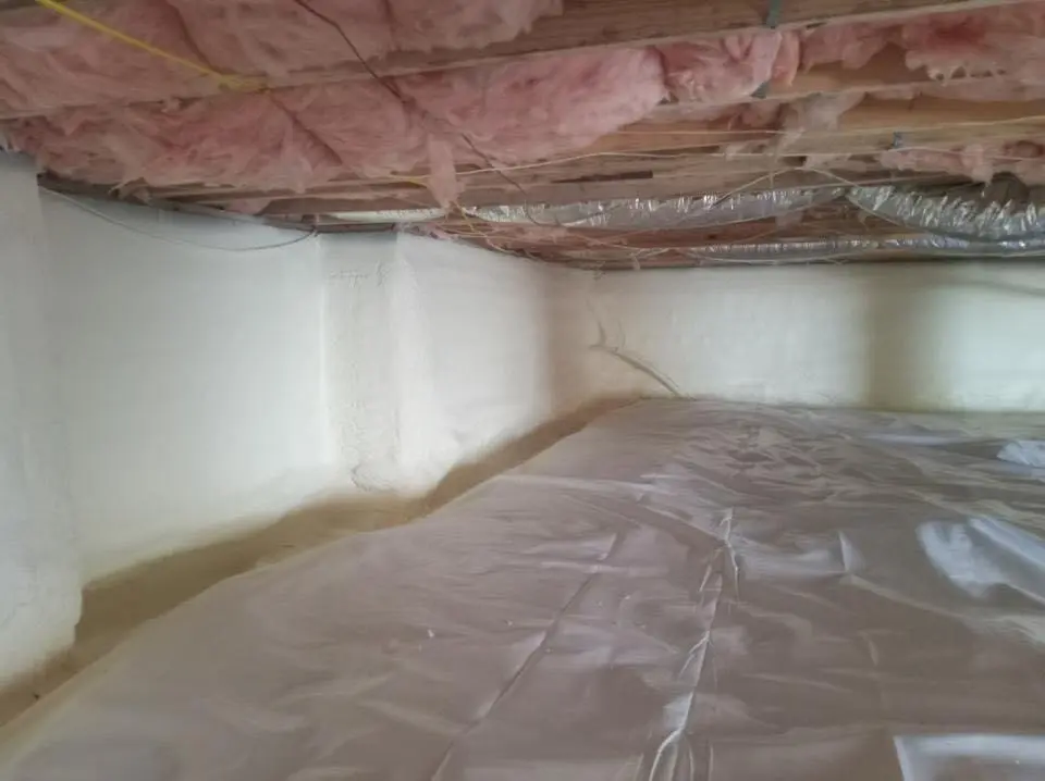 Crawl space encapsulation with closed-cell spray foam for Attic Insulation in Cameron Park